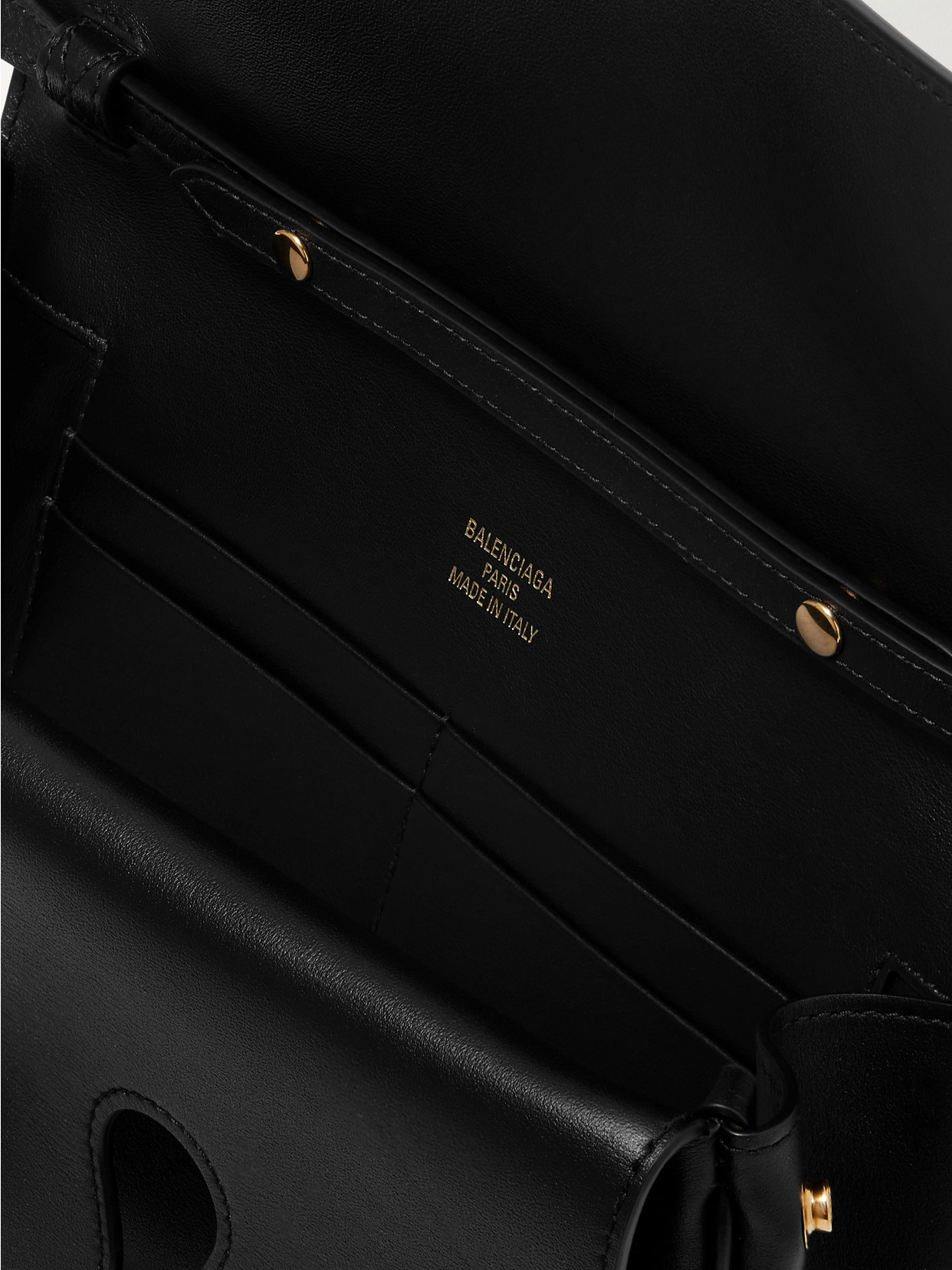 Balenciaga Bel Air Flap Leather Shoulder Bag In Black