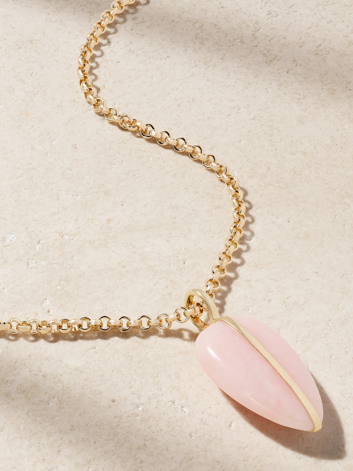By Pariah 14-karat Recycled Gold Opal Necklace In Pink