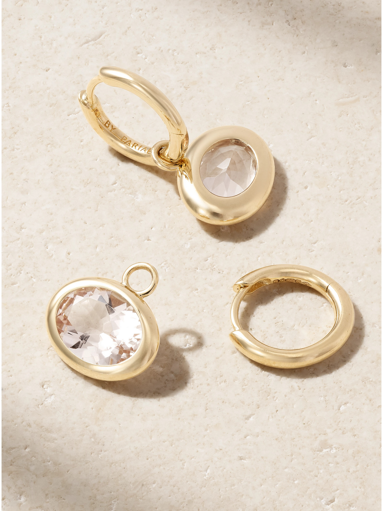 By Pariah Xl Orbit 14-karat Recycled Gold Morganite Hoop Earrings In Gold