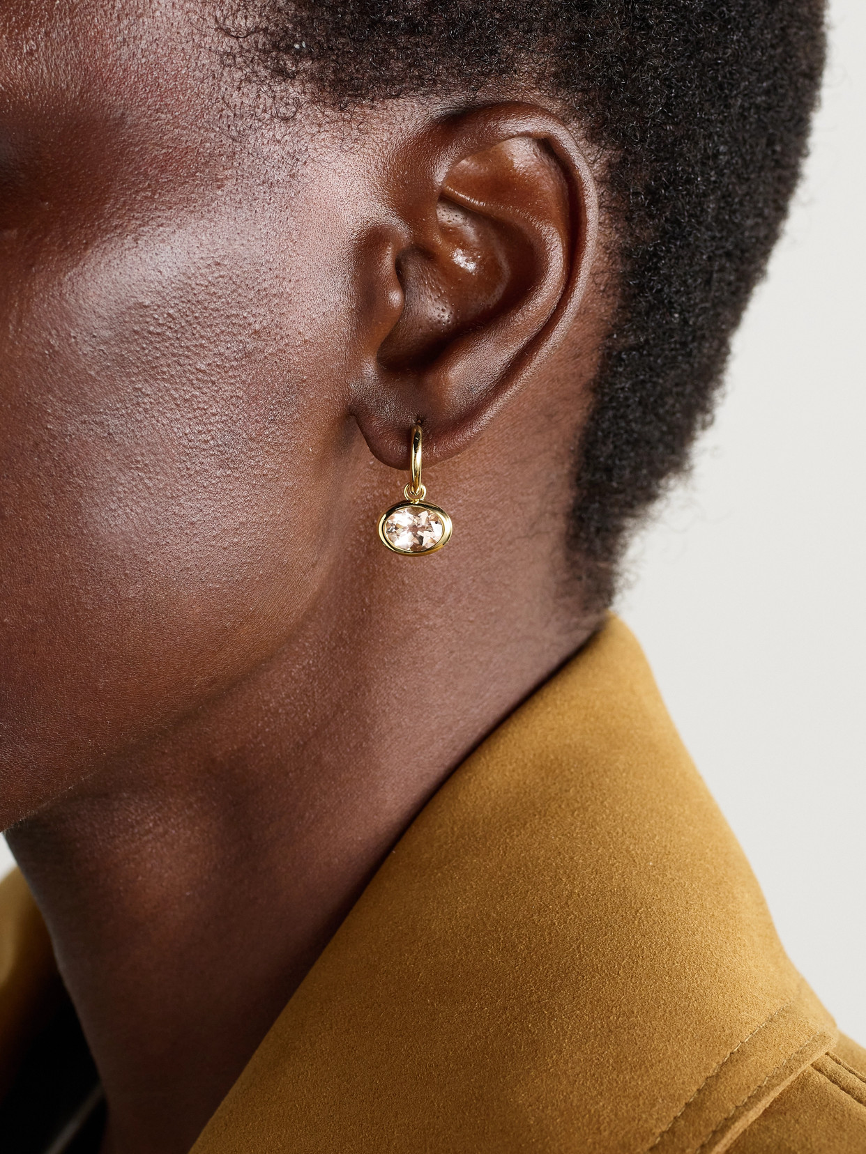 By Pariah Xl Orbit 14-karat Recycled Gold Morganite Hoop Earrings In Gold