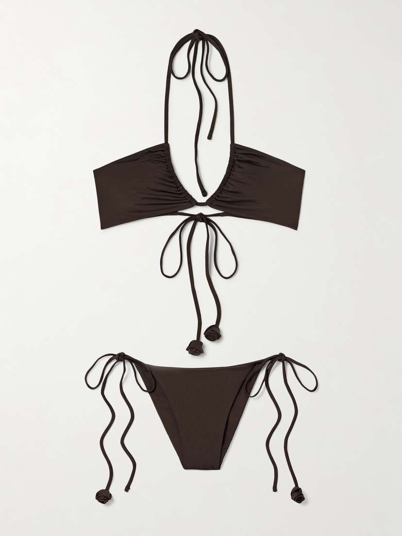 Maygel Coronel Arazo Appliquéd Triangle Bikini