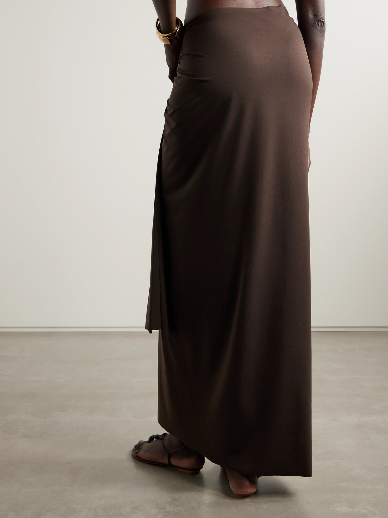 Maygel Coronel Capella Appliquéd Stretch-jersey Pareo