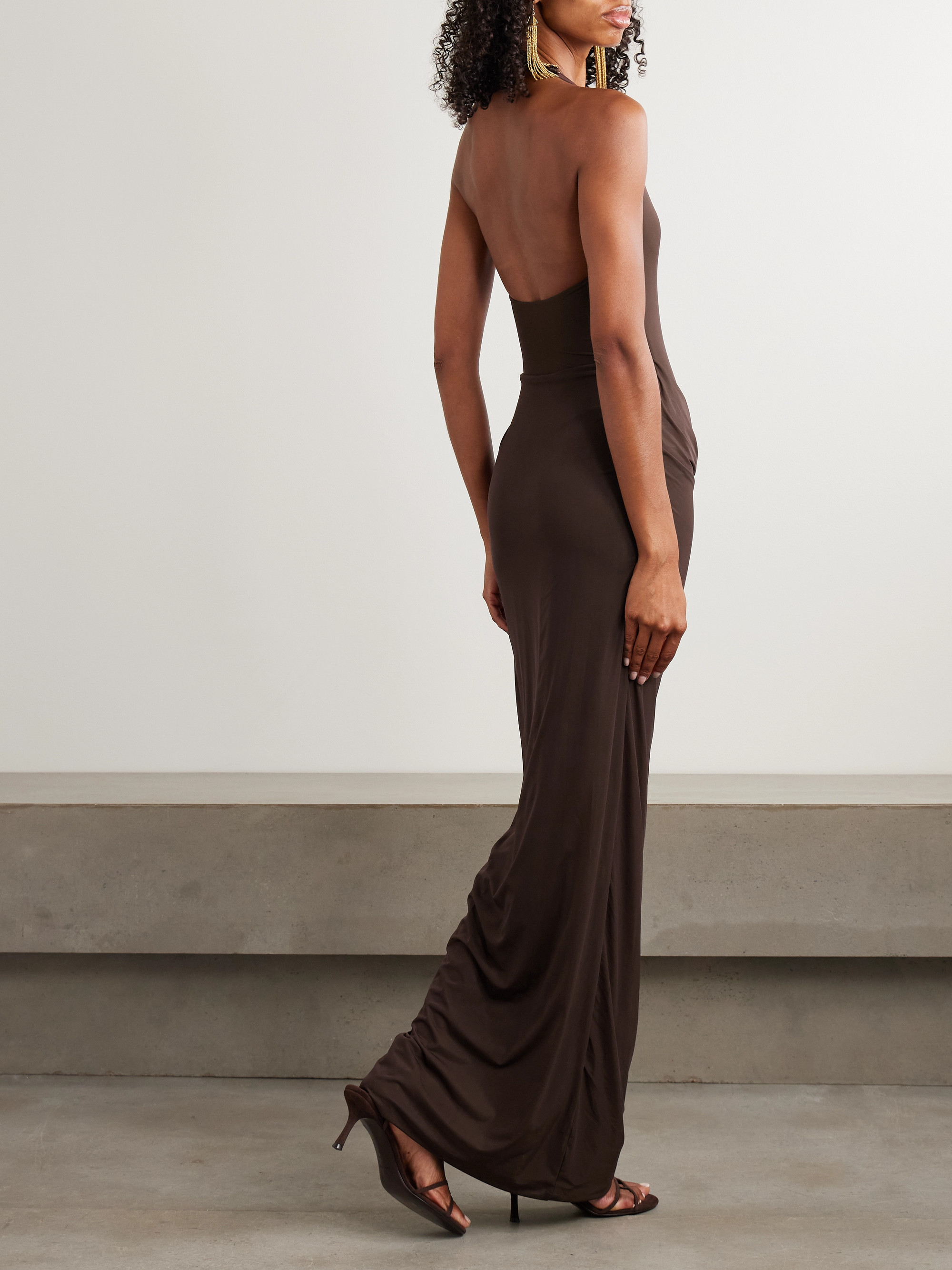 Maygel Coronel - Conto appliqud draped stretch-jersey maxi dress | Plush