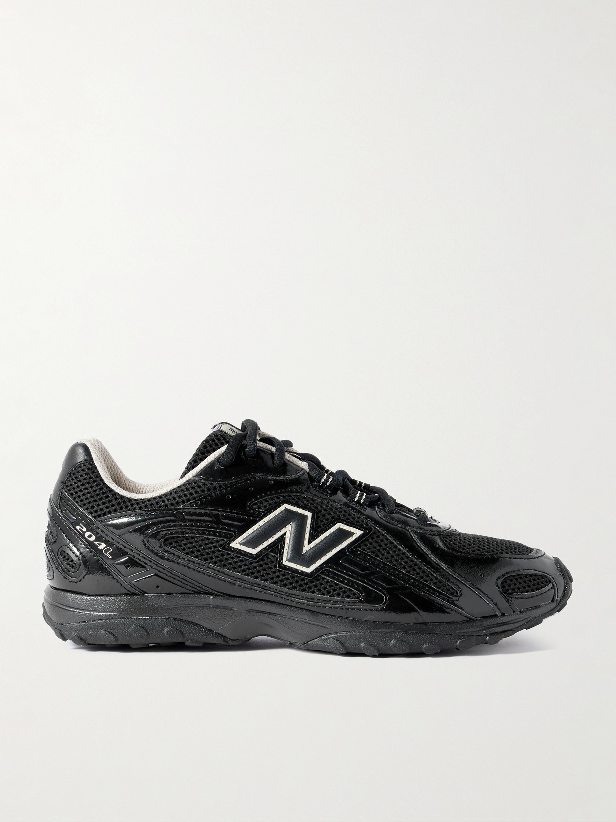 New Balance - 204l Paneled Patent-leather And Mesh Sneakers - Black