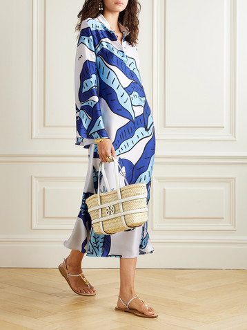 CRISTIANO MARCHELI Jane printed stretch-silk satin kaftan