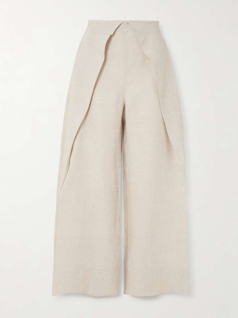 ANDRES OTALORA De Estaciones Layered Linen Wide-leg Pants