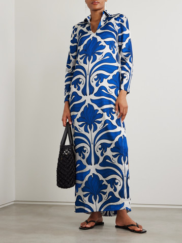 Andres Otalora Varadero printed recycled-twill kaftan