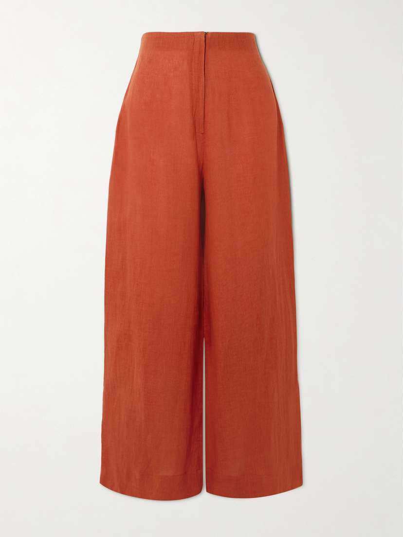 ANDRES OTALORA Poesia Wide-leg Linen Pants