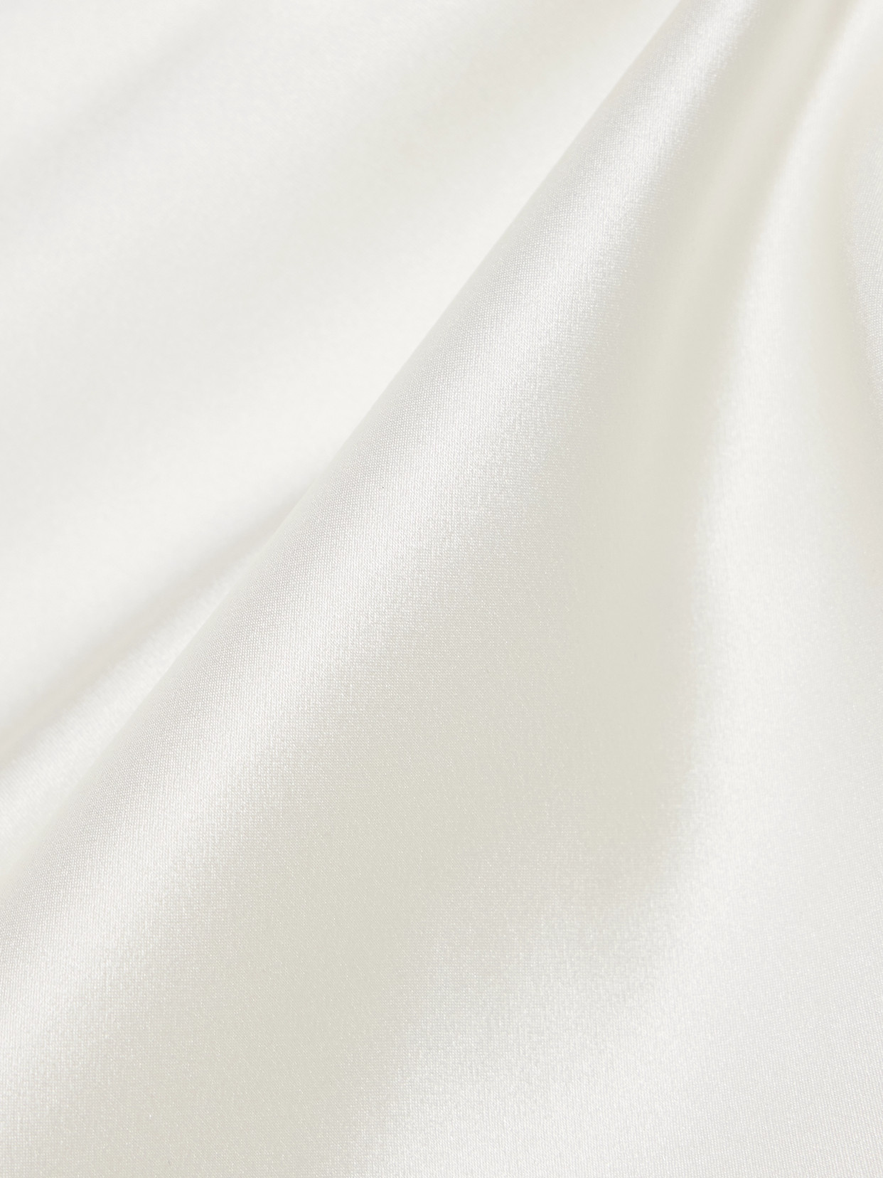 Ecos De Luna Draped Silk-Charmeuse Top