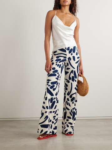 Andres Otalora Ecos De Luna draped silk-charmeuse top