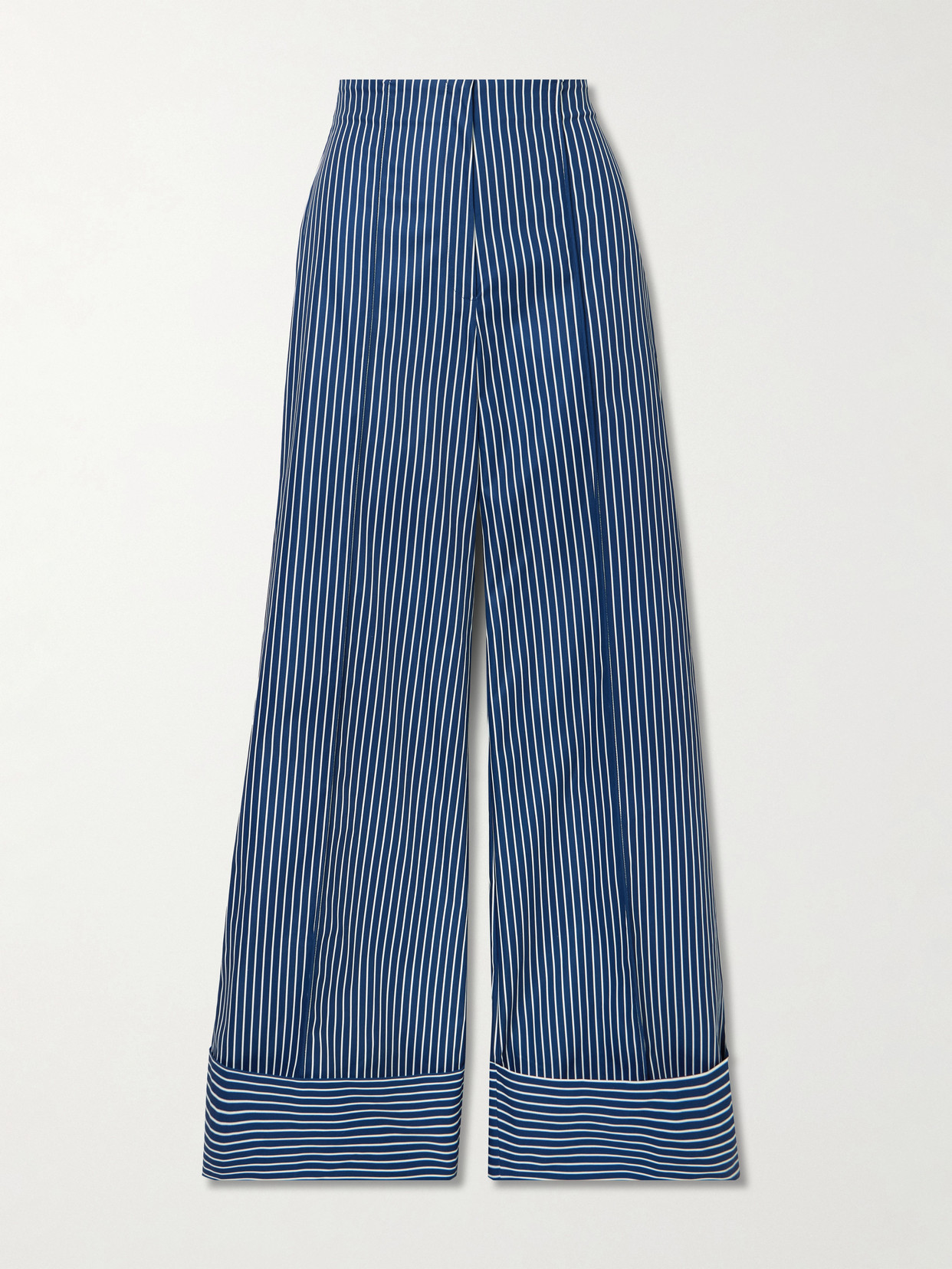 Andres Otalora Refugios Striped Stretch Cotton-twill Wide-leg Pants