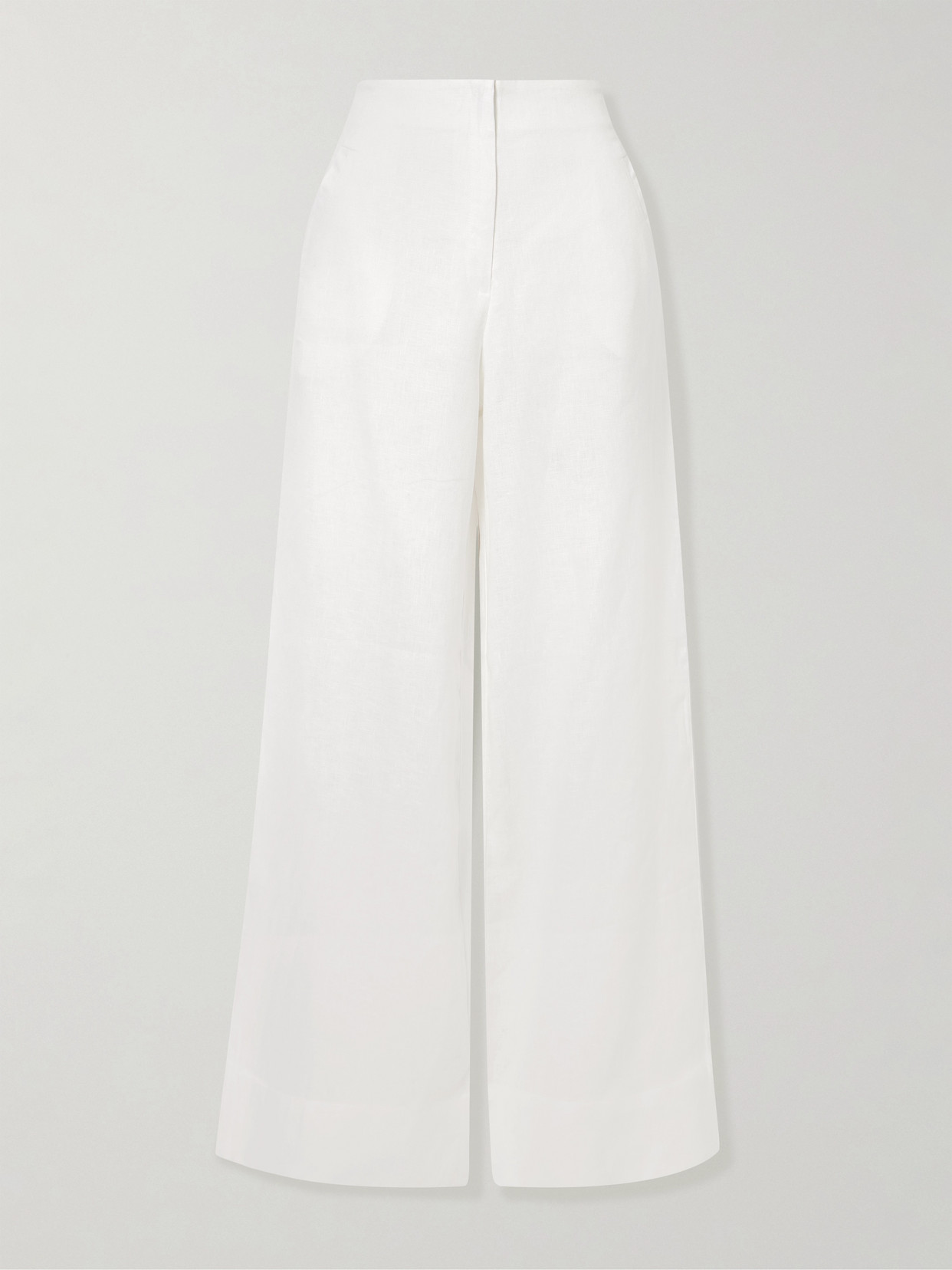 Andres Otalora Me Hablas Linen Wide-leg Pants In White