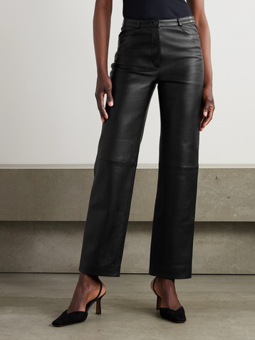 LOULOU DE SAISON Cobe paneled leather straight-leg pants