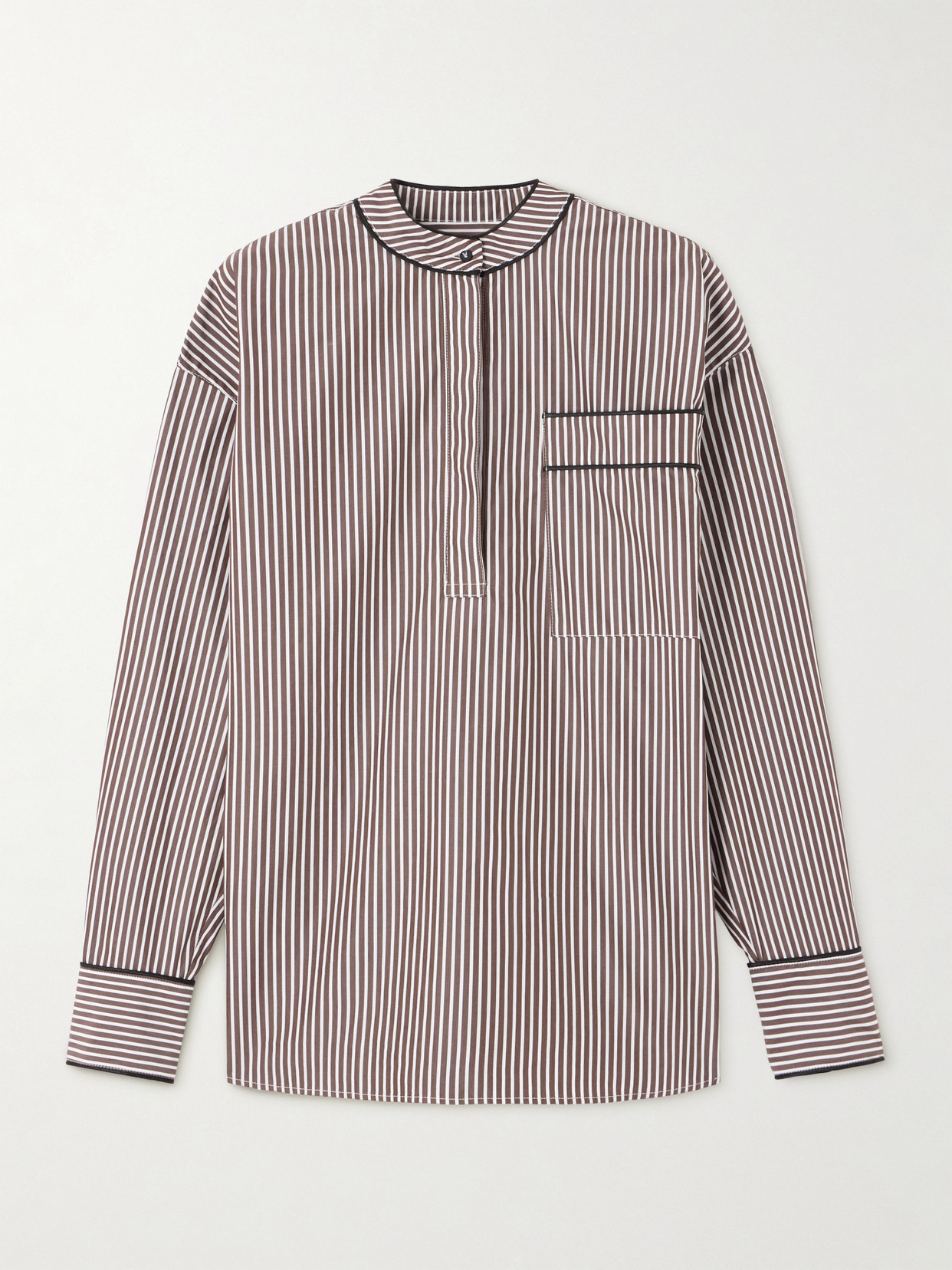 Loulou De Saison Verna Striped Cotton-poplin Shirt In Multi
