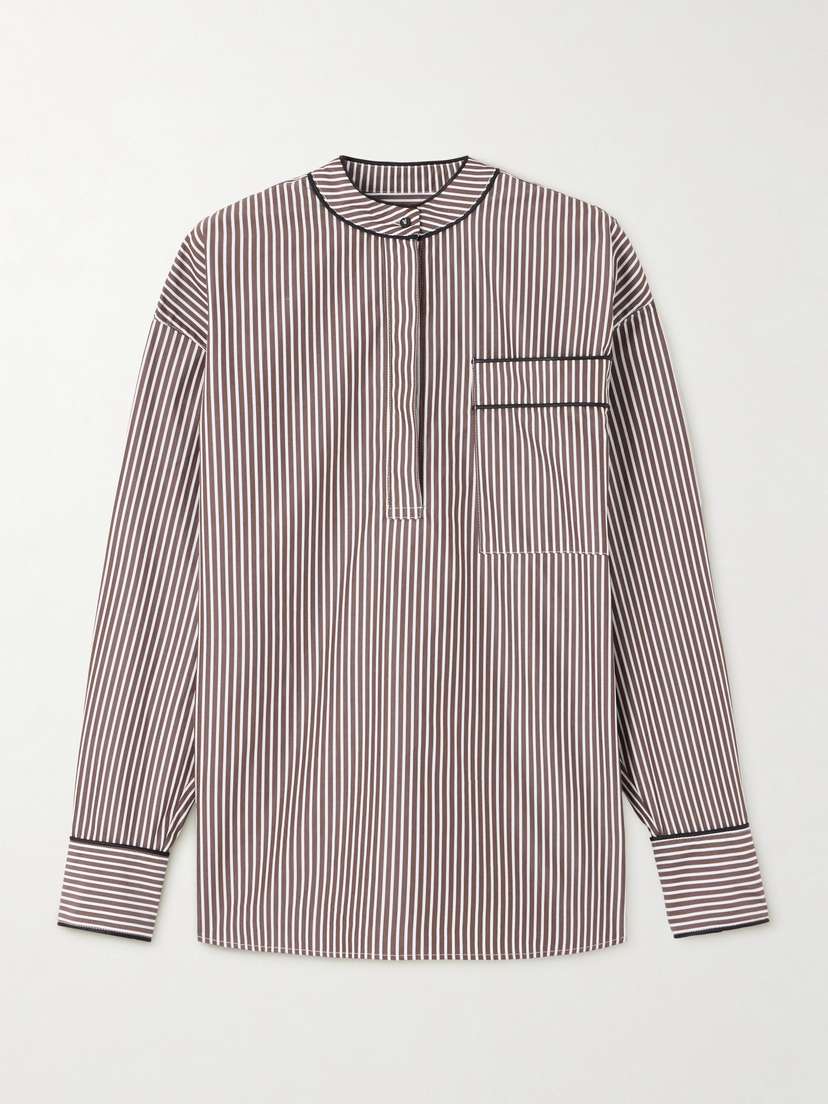 Loulou de Saison Verna Striped Cotton-poplin Shirt