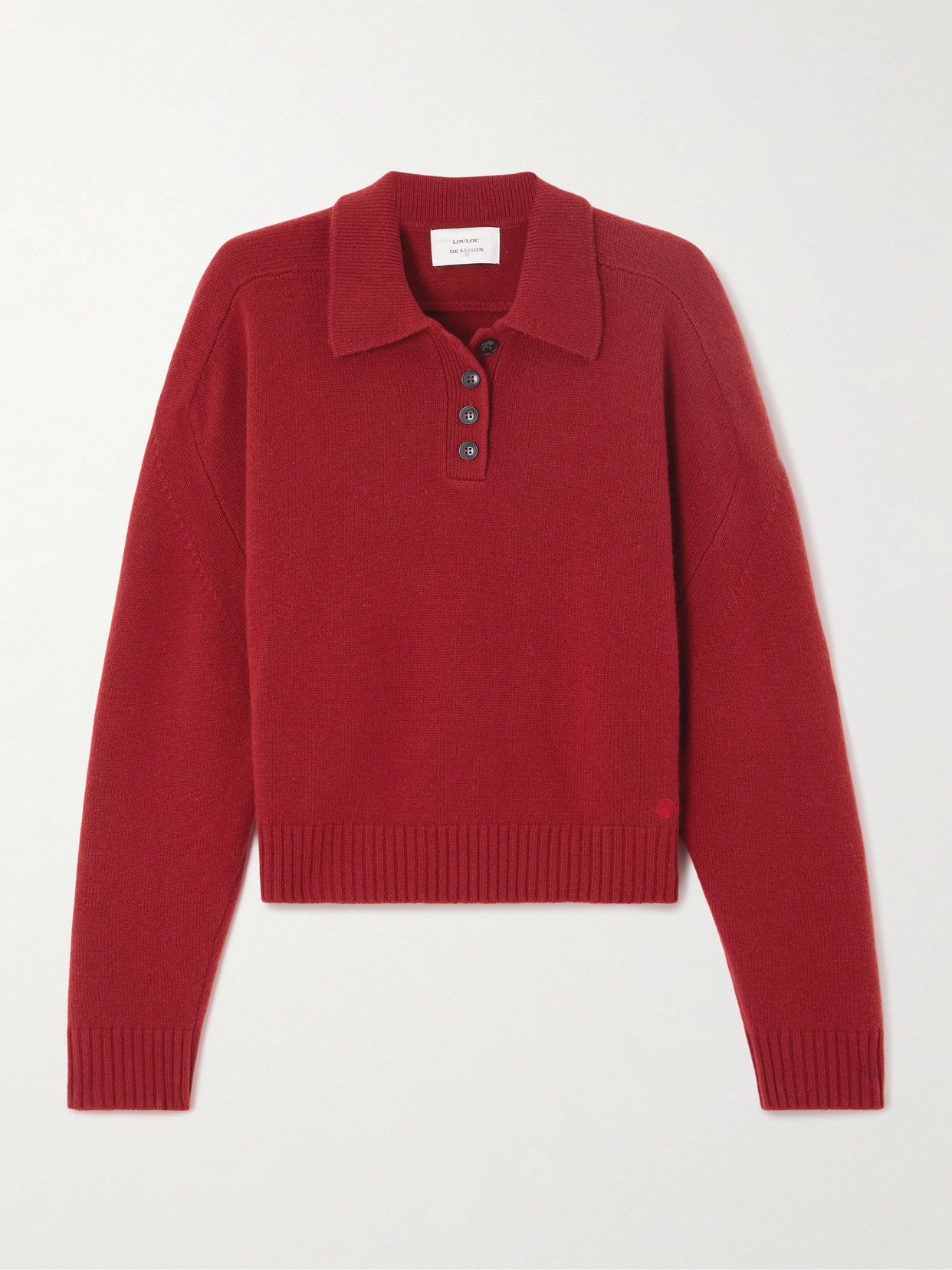 Loulou De Saison Homere Cashmere Sweater In Burgundy