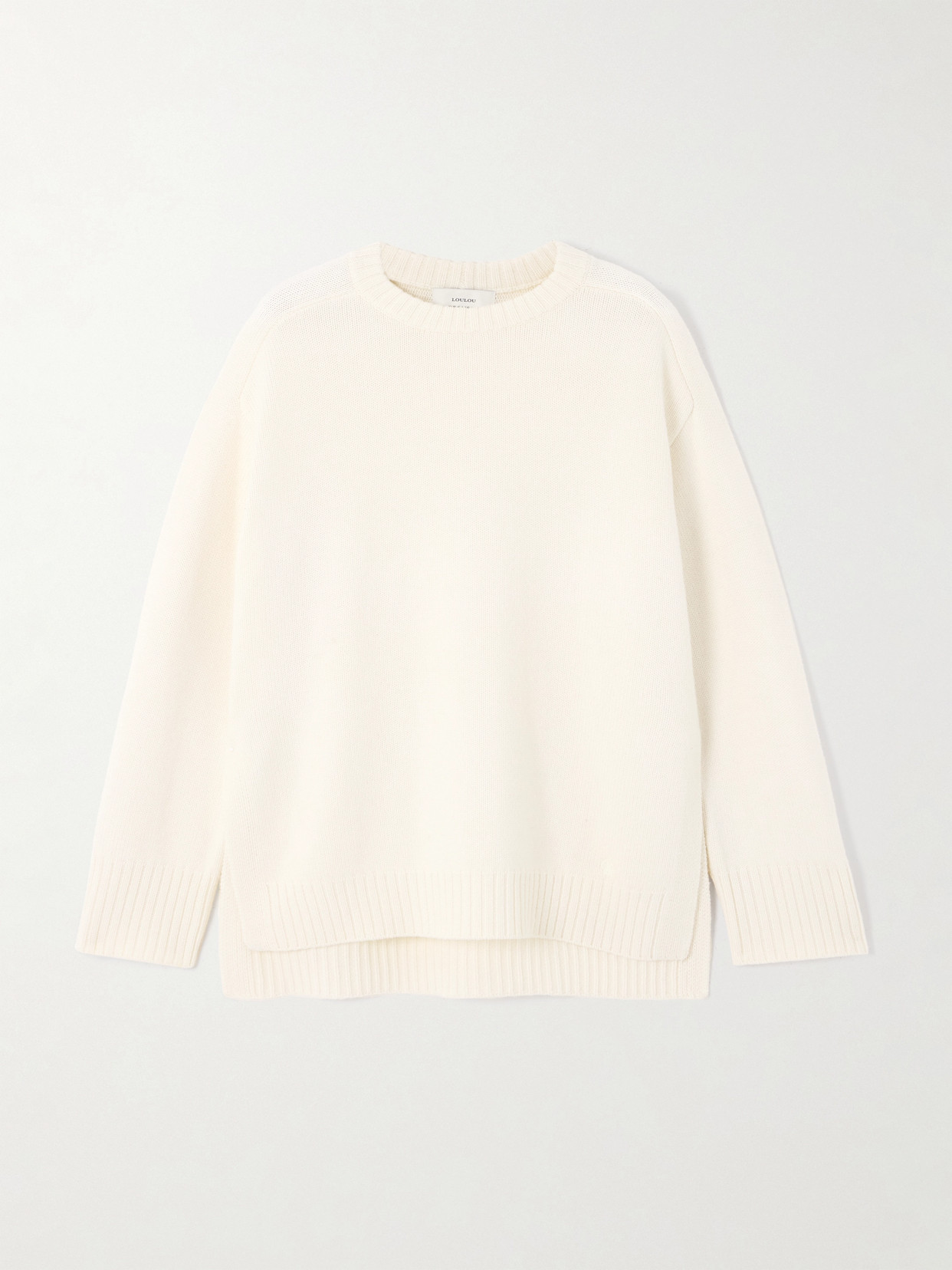 Loulou De Saison Safi Merino Wool And Cashmere-blend Sweater In White