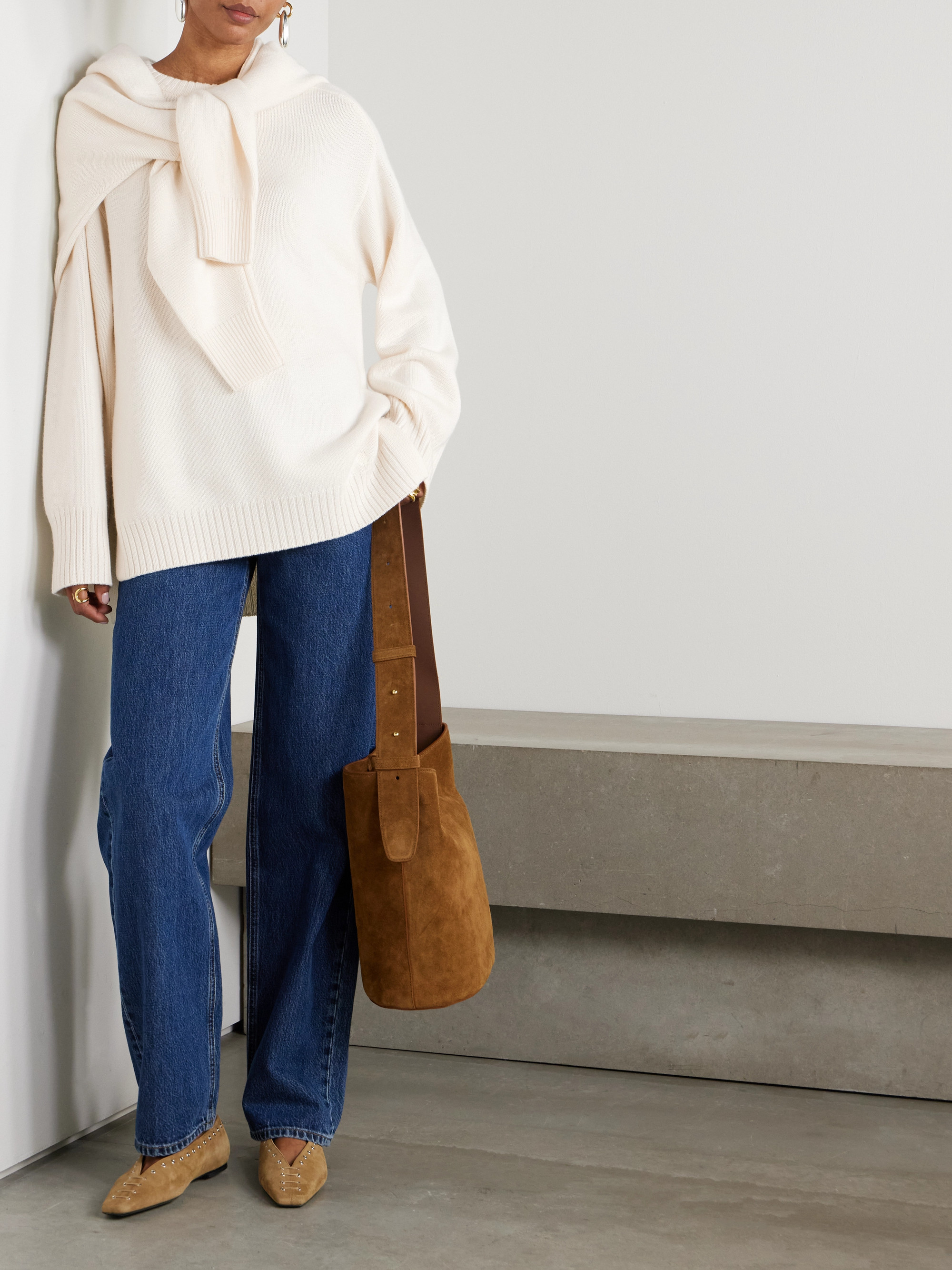 LOULOU DE SAISON Safi merino wool and cashmere-blend sweater thumbnail