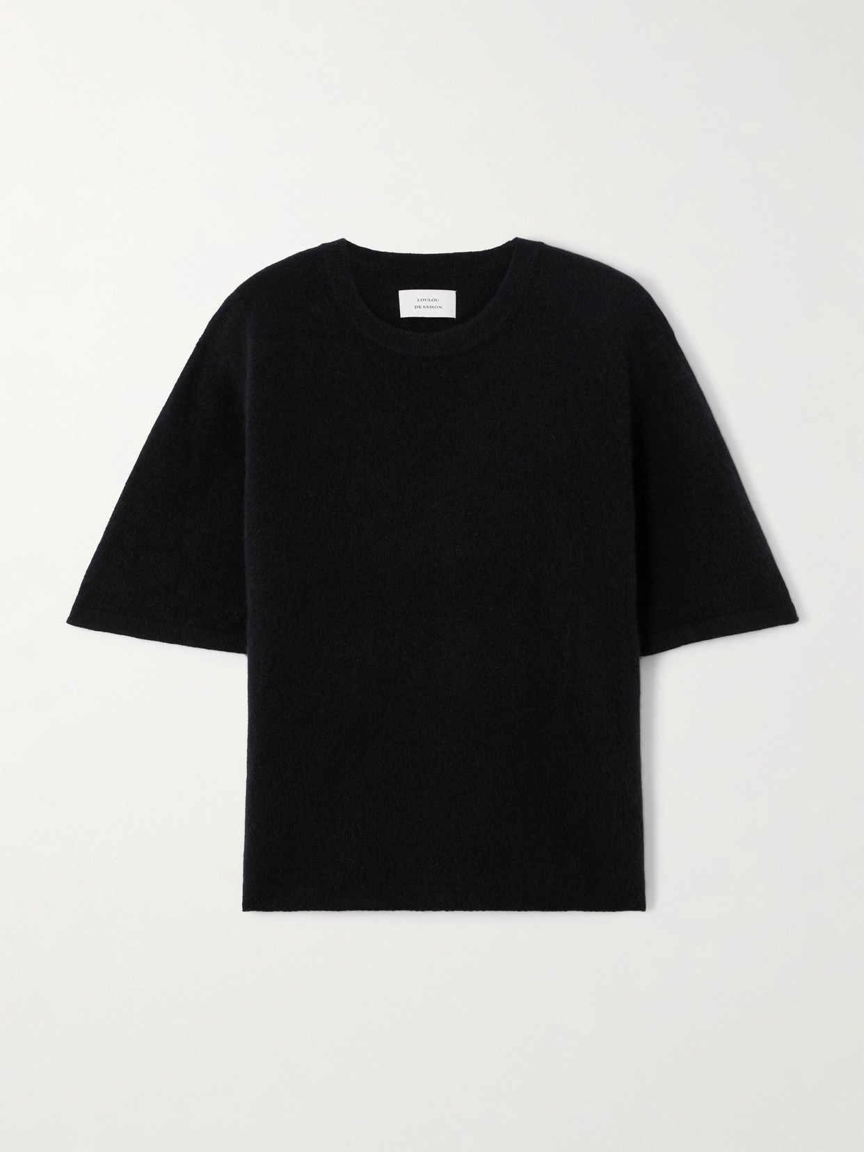 Loulou De Saison Wool-blend T-shirt In Black
