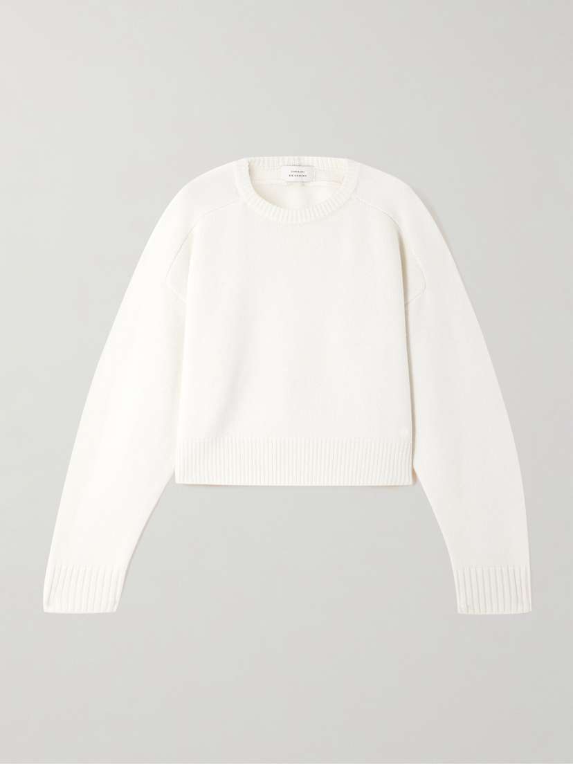 Loulou de Saison Bruzzi Cropped Wool And Cashmere-blend Sweater