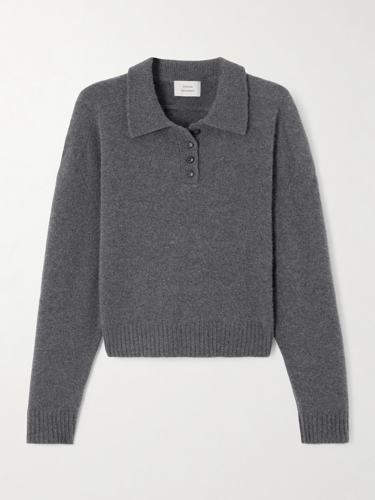 Loulou De Saison Homere Cashmere Sweater In Gray