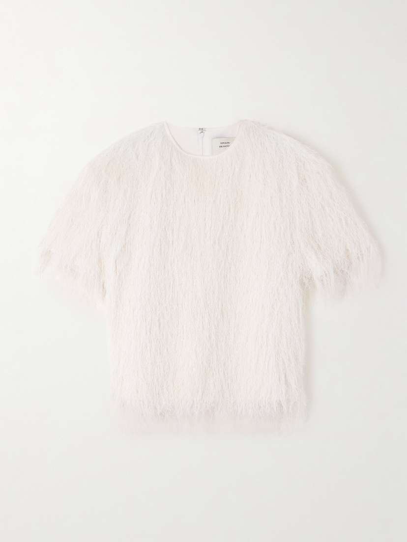 Loulou de Saison Zaro Fringed Jersey Top