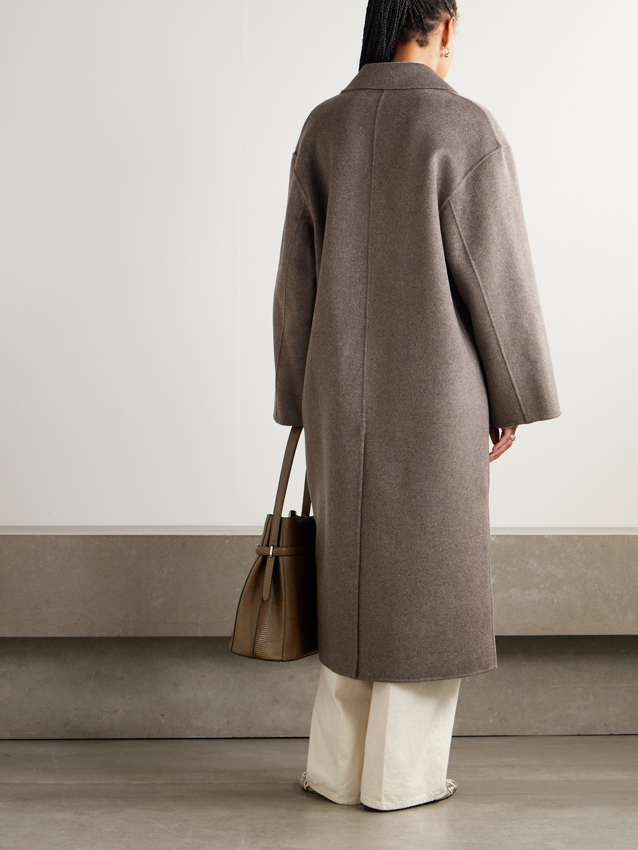 Loulou De Saison Borneo Oversized Double-breasted Wool And Cashmere-blend Coat In Multi