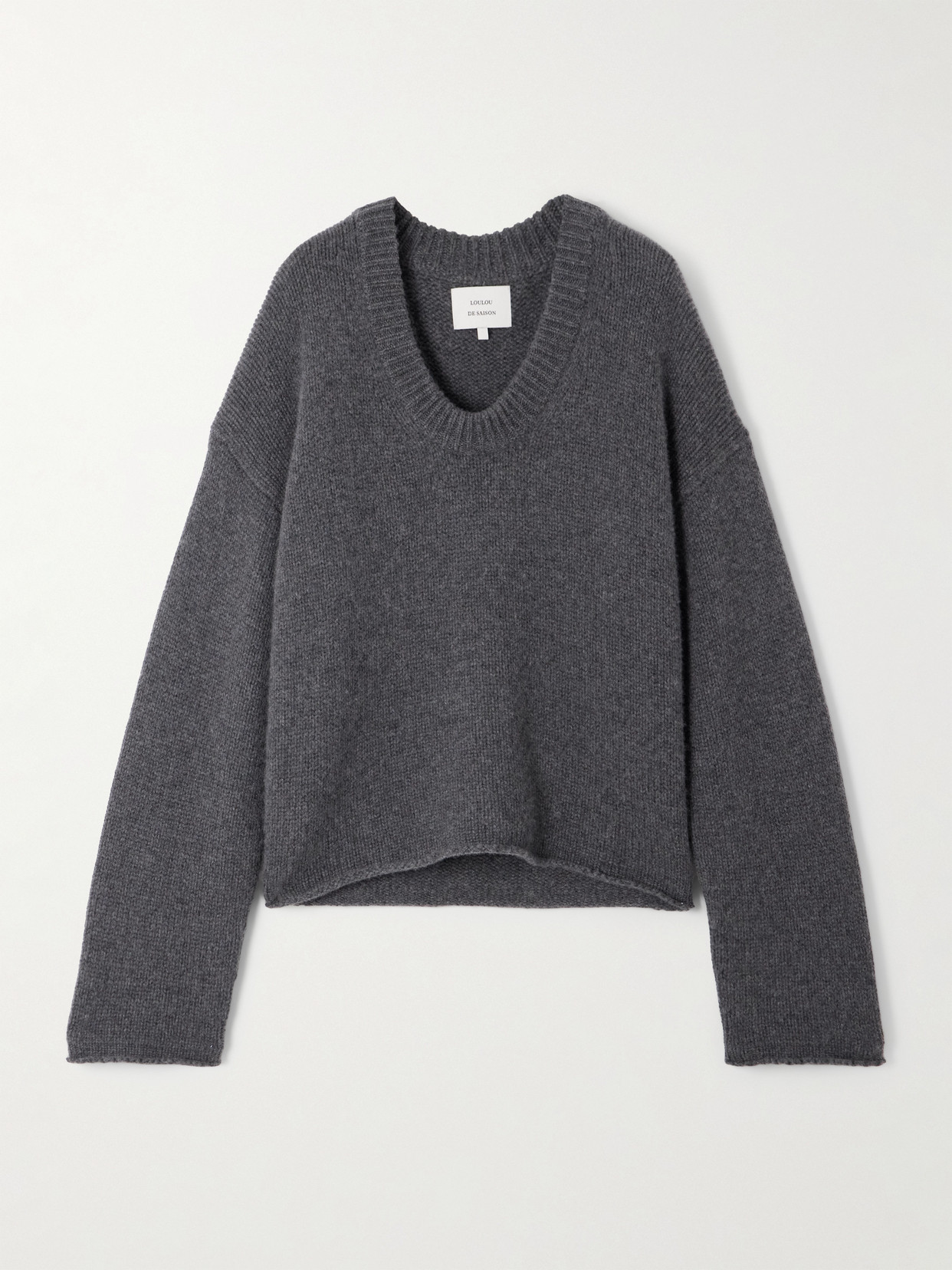 Loulou De Saison Derry Oversized Cashmere Sweater In Gray