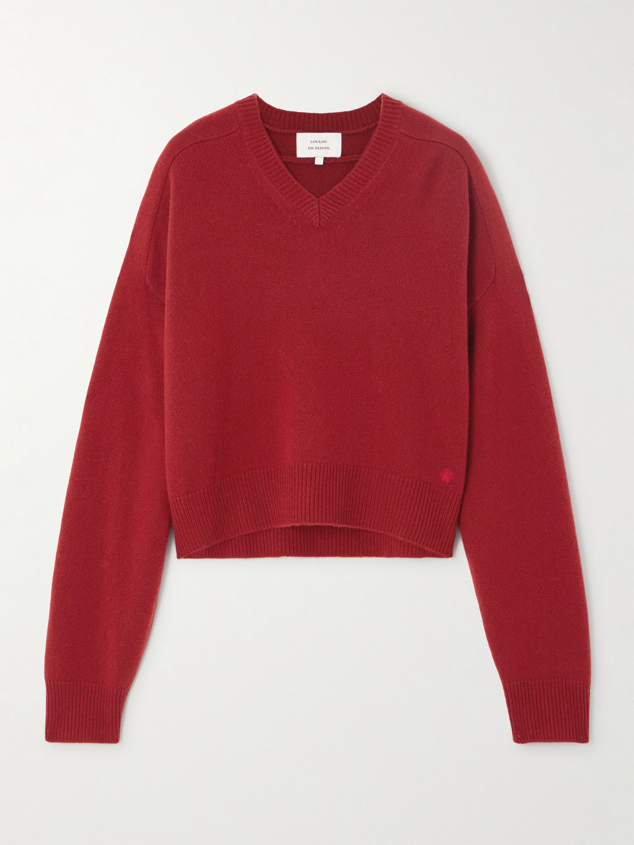Loulou De Saison Anzor Cashmere Sweater In Burgundy