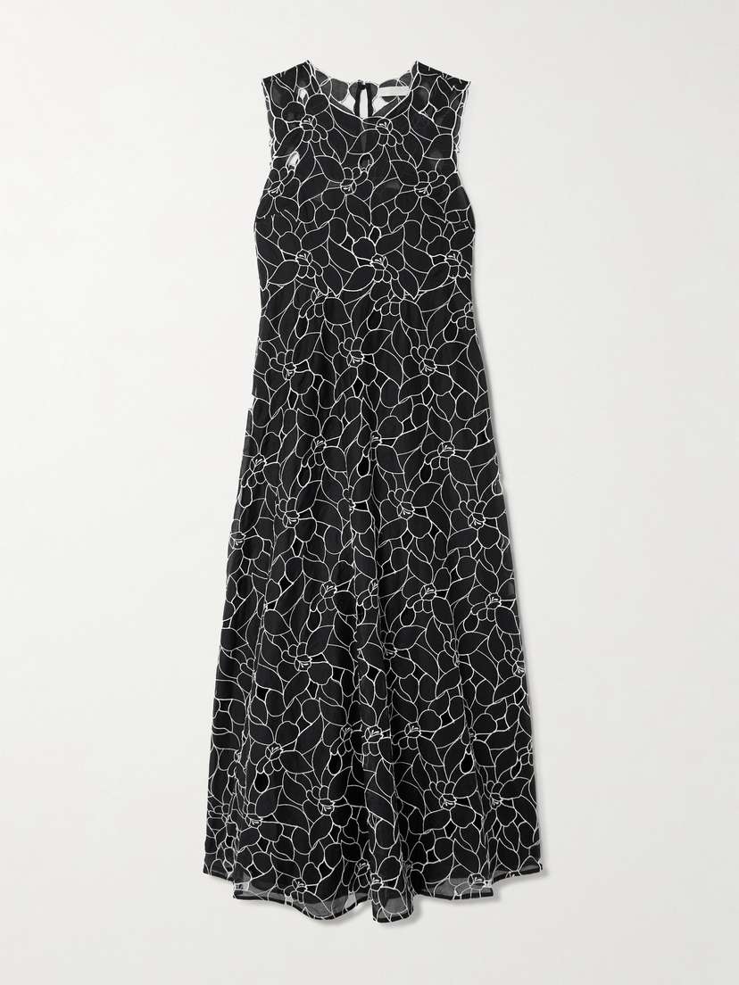 Ulla Johnson Kiana Cutout Embroidered Cotton-organdy Midi Dress