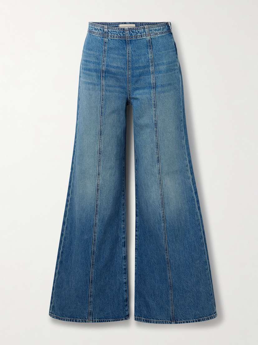 Ulla Johnson The Bianca Paneled High-rise Wide-leg Jeans