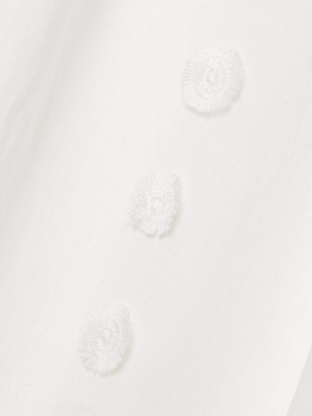 Ulla Johnson Kyla Appliquéd Cotton-voile Pareo In White