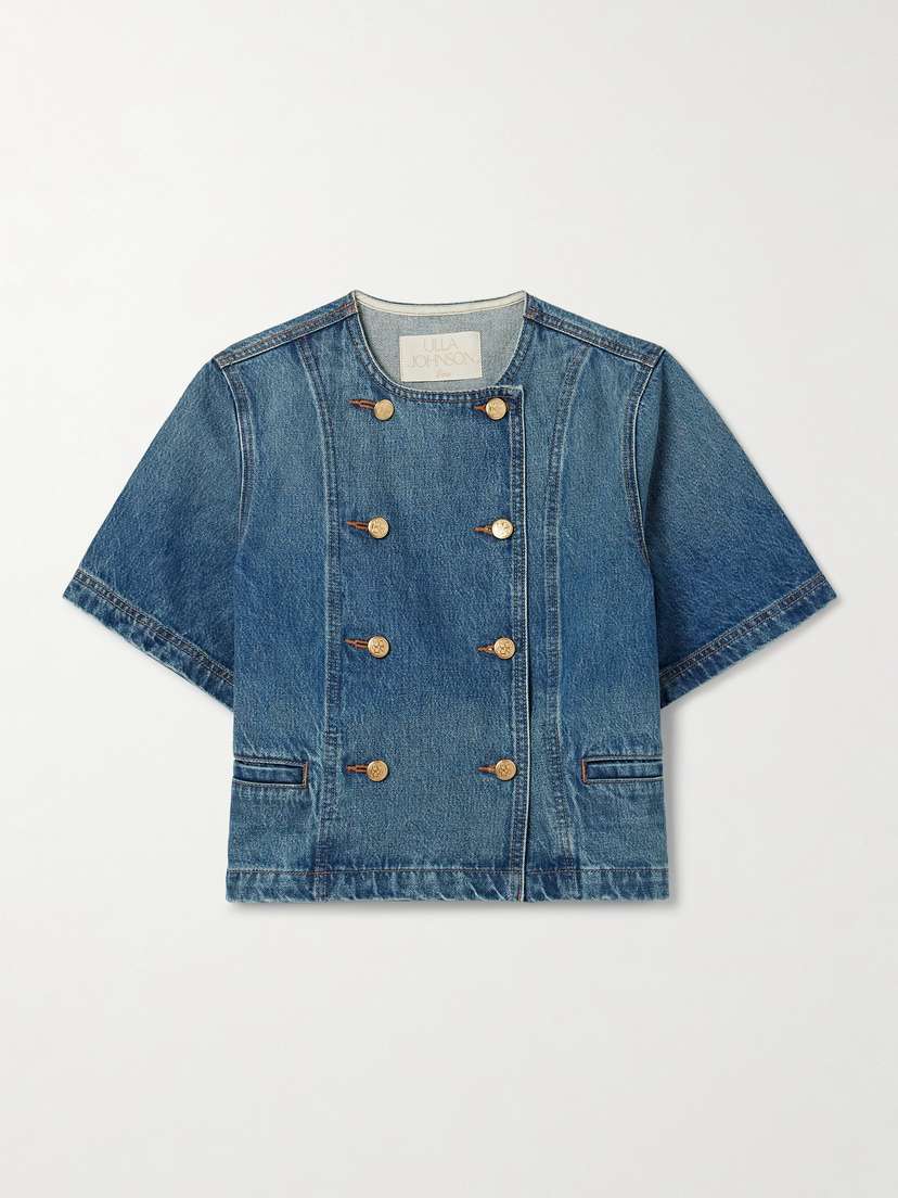 Ulla Johnson Serge Double-breasted Denim Jacket