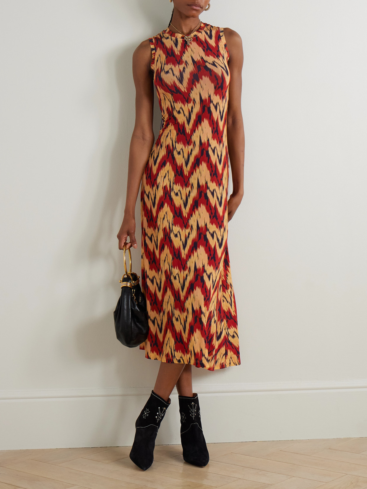 Ulla Johnson Orla Printed Stretch-jersey Midi Dress