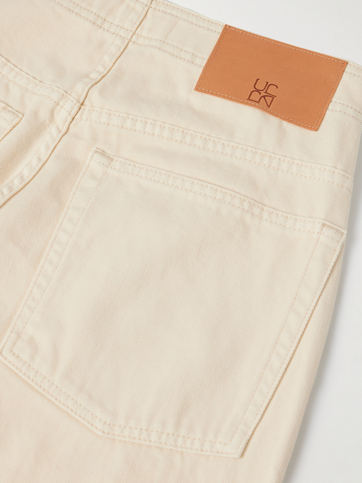 Ulla Johnson The Bianca Paneled High-rise Wide-leg Jeans In Neutral