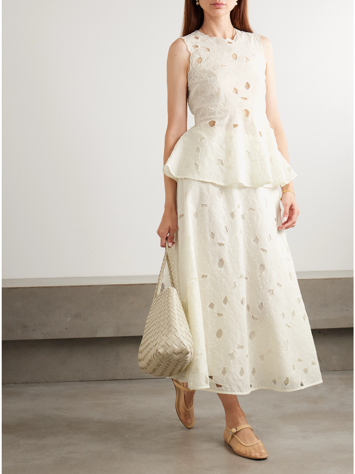 Ulla Johnson Ali Cutout Embroidered Cotton-voile Top In White