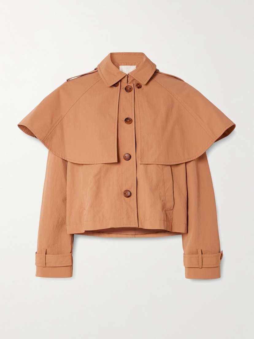 Ulla Johnson River Cape-effect Crinkled-shell Jacket