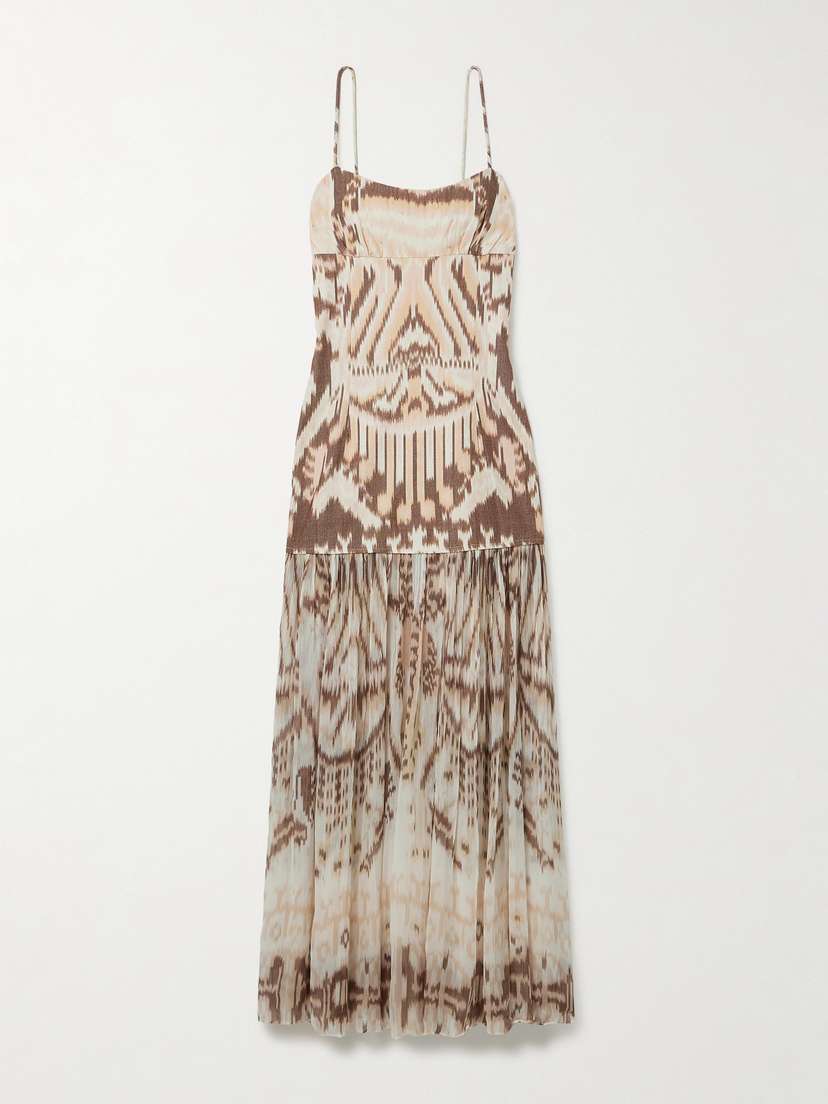 Ulla Johnson Marisol Printed Cotton-canvas And Silk-crepon Maxi Dress