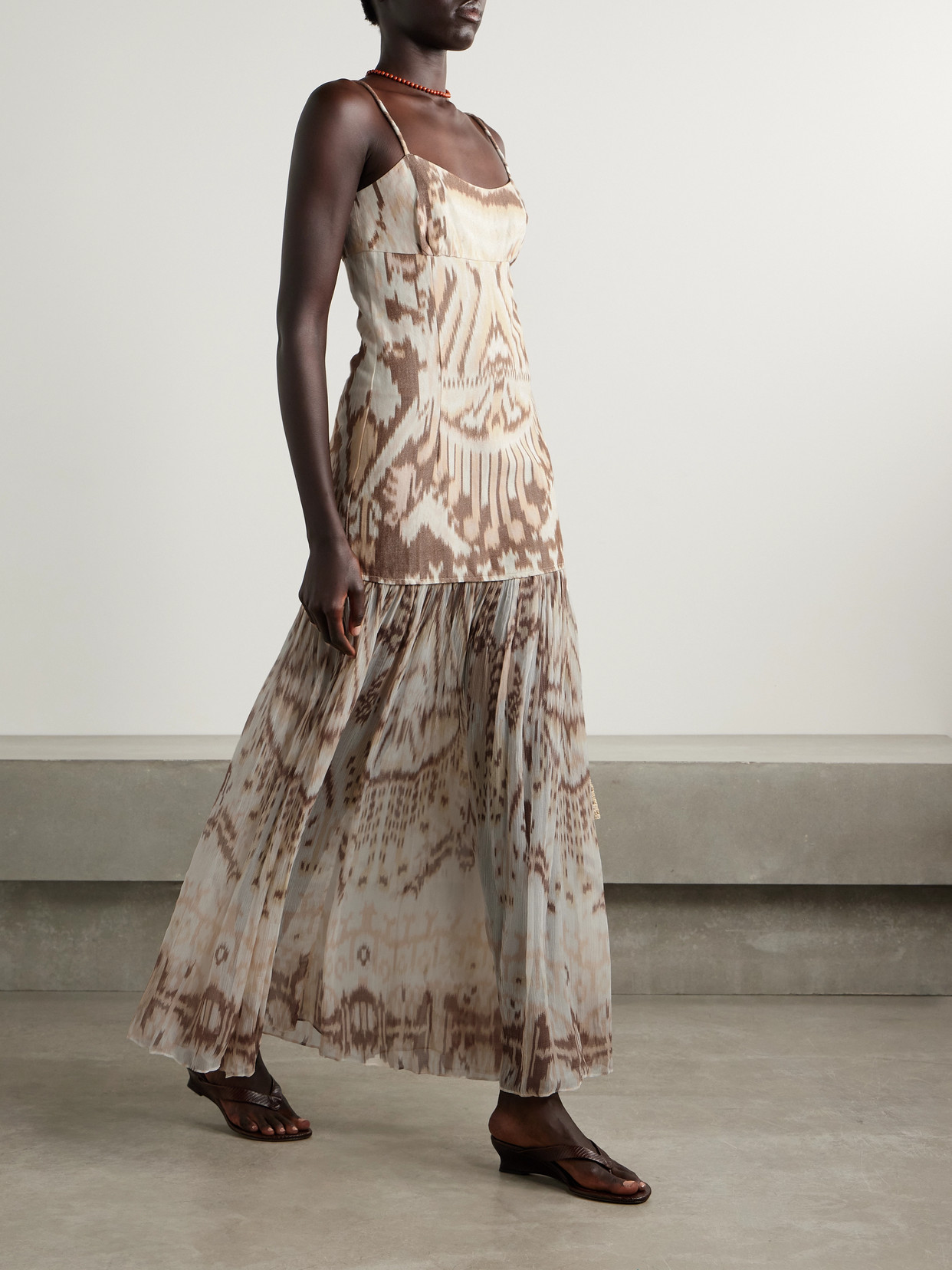 Ulla Johnson Marisol Printed Cotton-canvas And Silk-crepon Maxi Dress