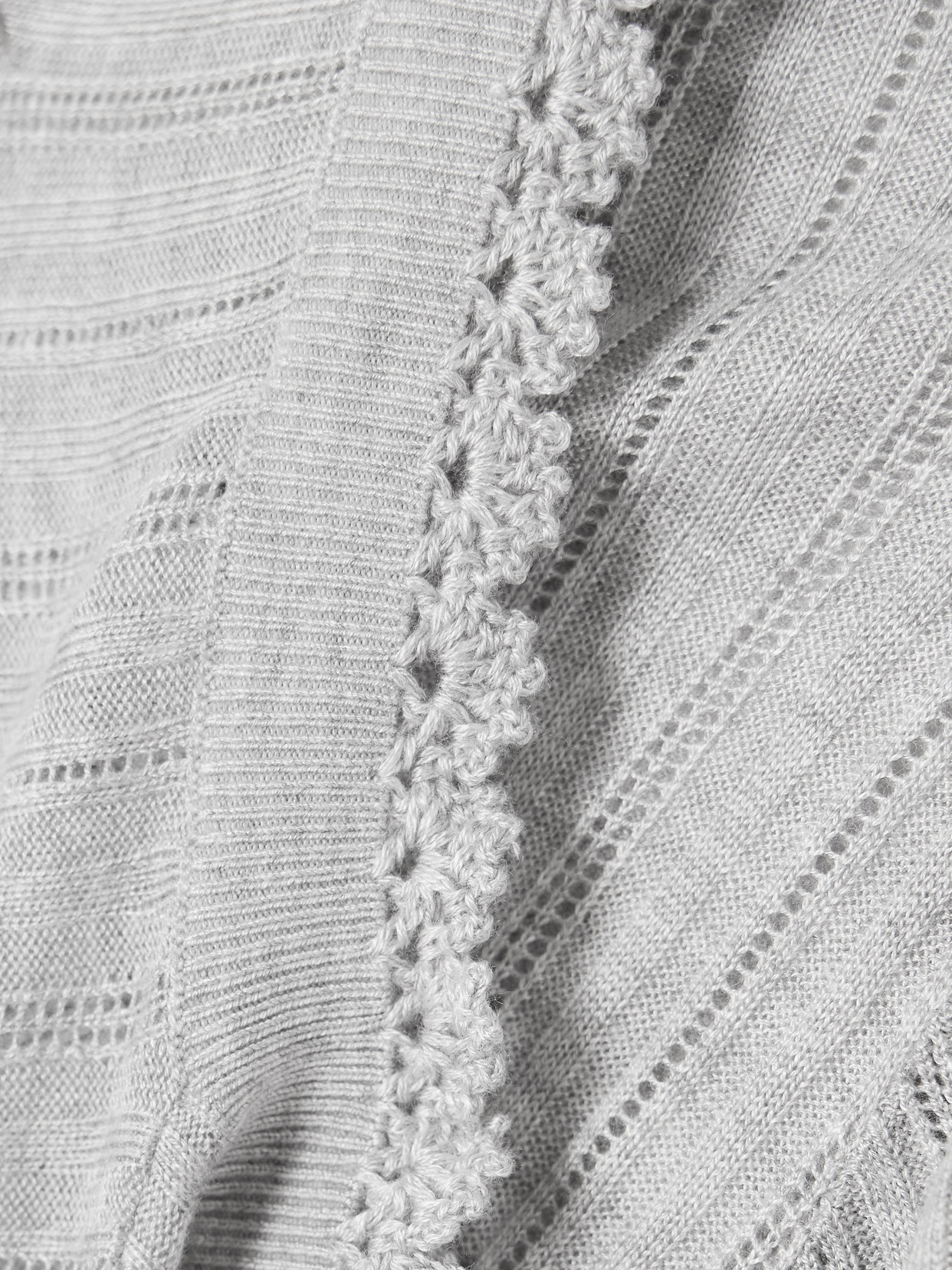 Ulla Johnson Gemma Crochet-trimmed Pointelle-knit Sweater