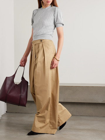 Ulla Johnson Gemma crochet-trimmed pointelle-knit sweater