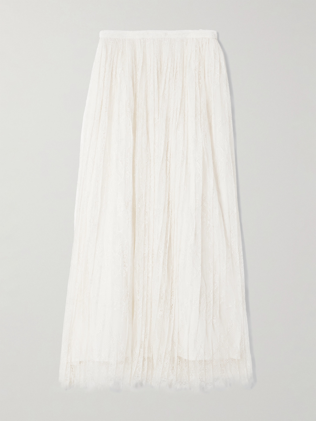 Ulla Johnson Maren Plissé-lace Midi Skirt