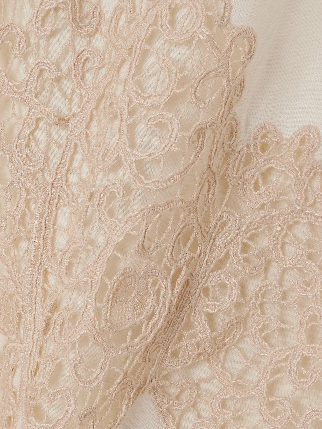 Ulla Johnson Evangeline Guipure Lace-trimmed Linen Midi Dress