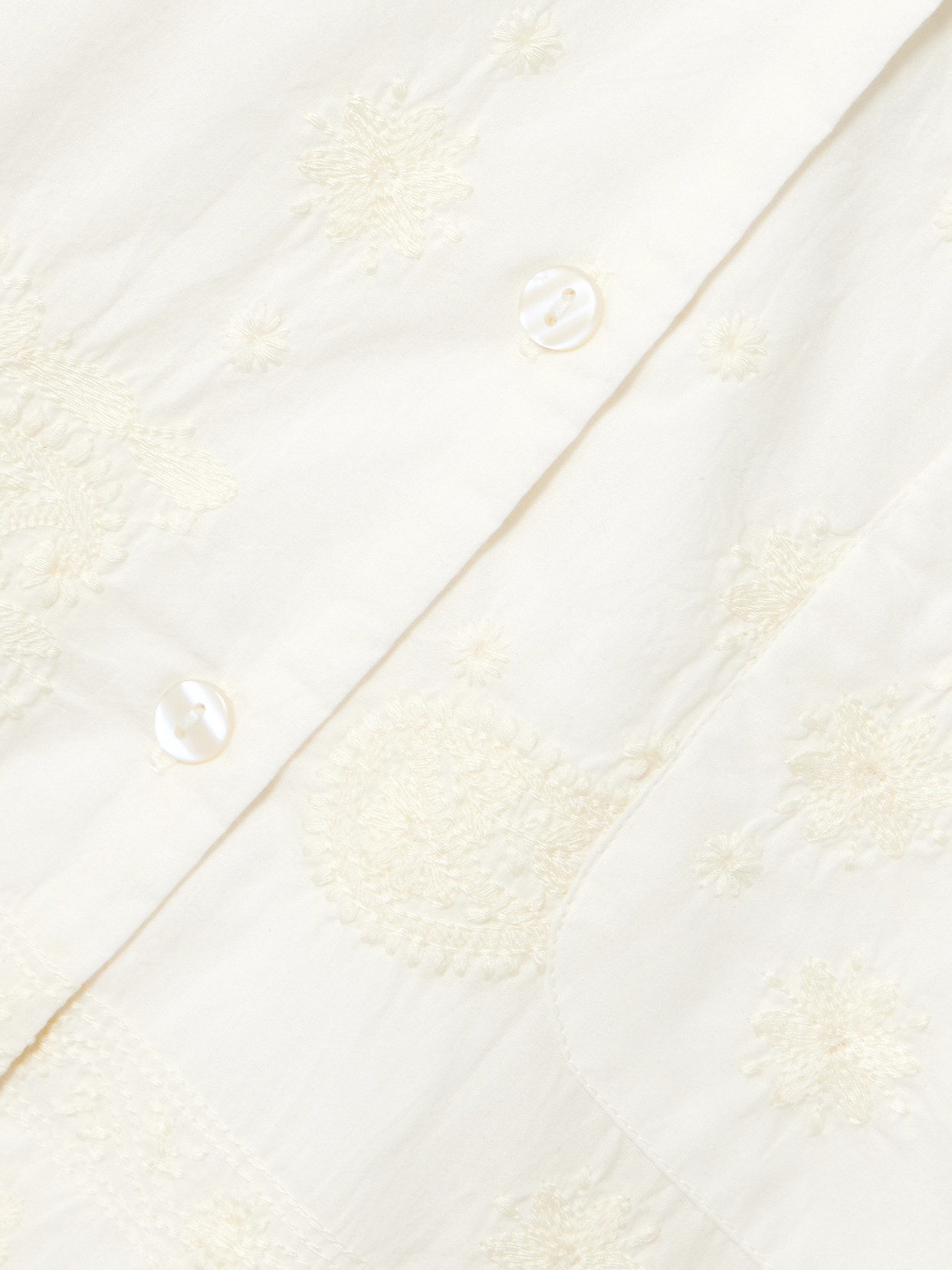 Alix Of Bohemia Stevie Embroidered Cotton Shirt In White