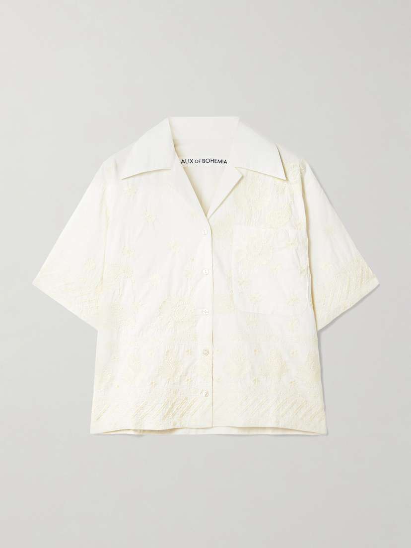 ALIX OF BOHEMIA Stevie Embroidered Cotton Shirt