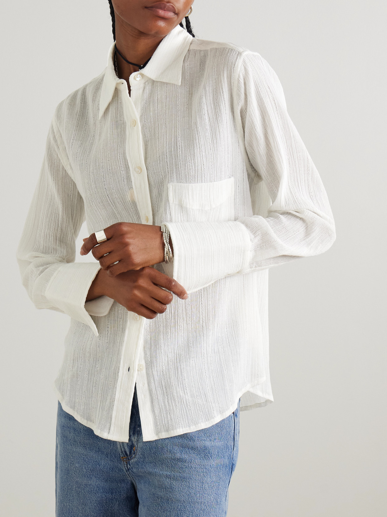 Alix Of Bohemia Ondine Cotton-gauze Shirt