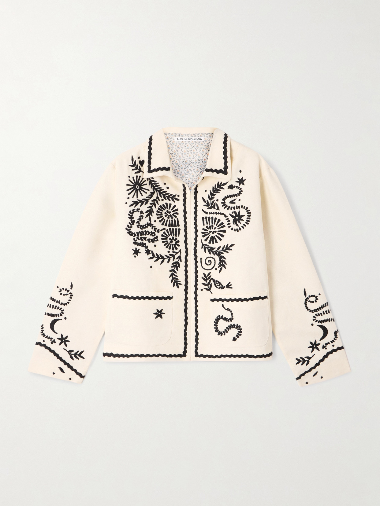 Alix Of Bohemia Francis Embroidered Silk Jacket
