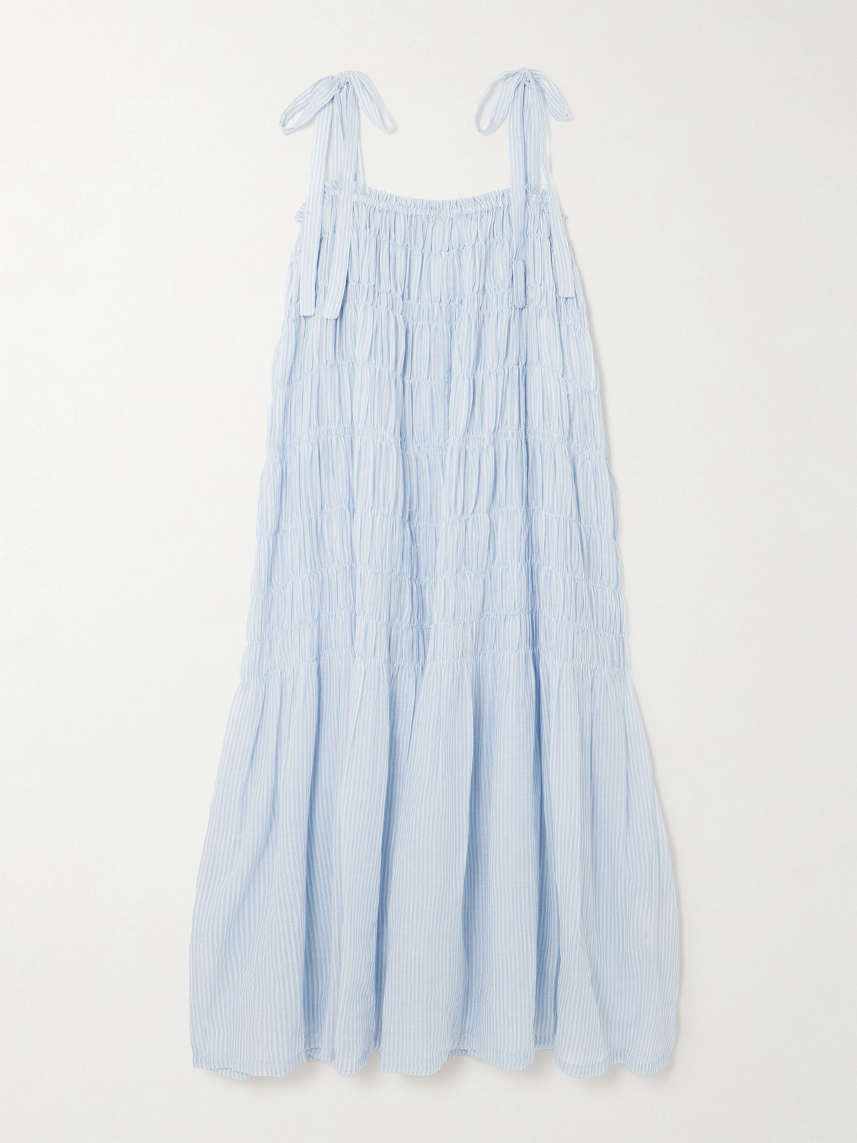 Alix Of Bohemia Emrys Tiered Striped Cotton Dress