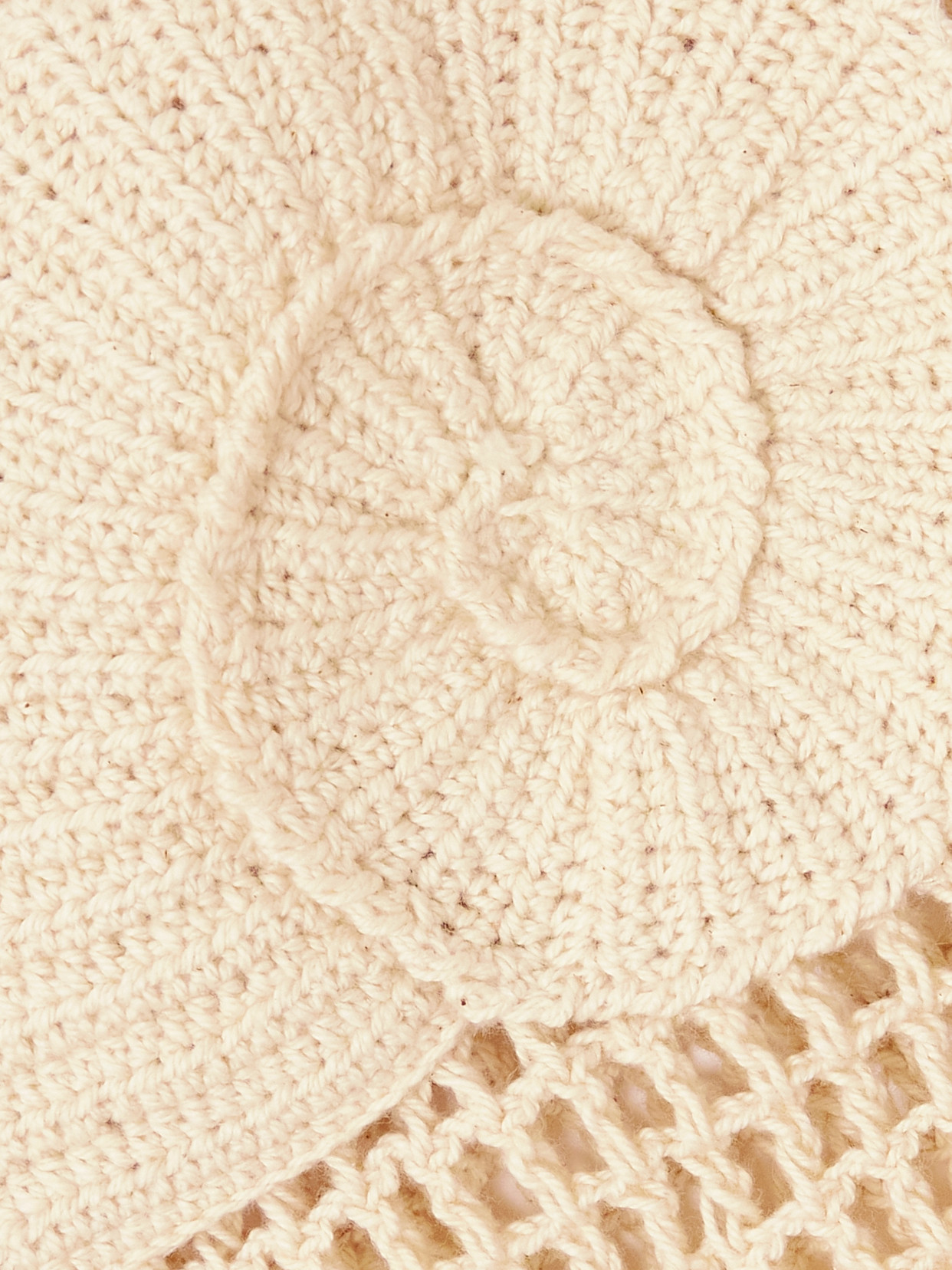 Alix Of Bohemia Emery Nautilus Scalloped Crocheted Cotton Shirt In White