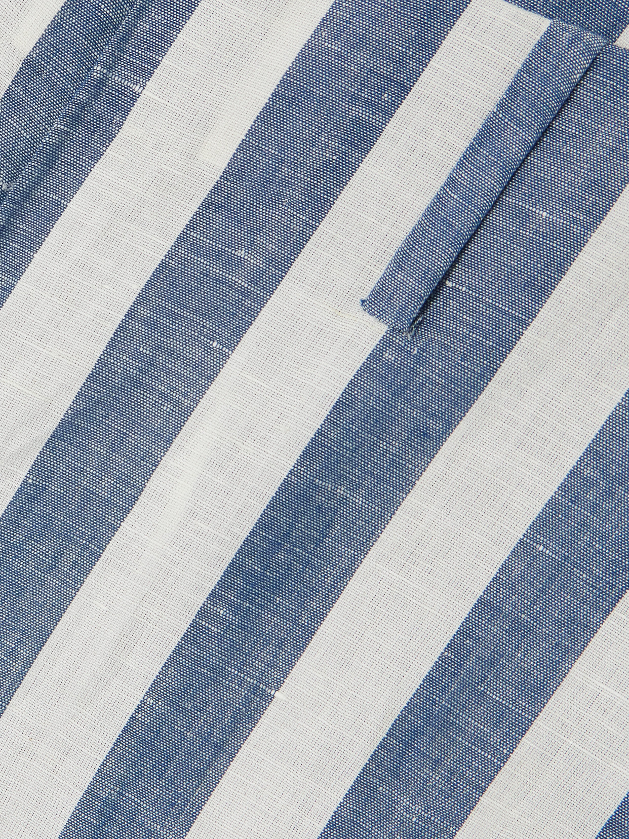 Alix Of Bohemia Charlie Sailor Striped Linen And Cotton-blend Flared Pants